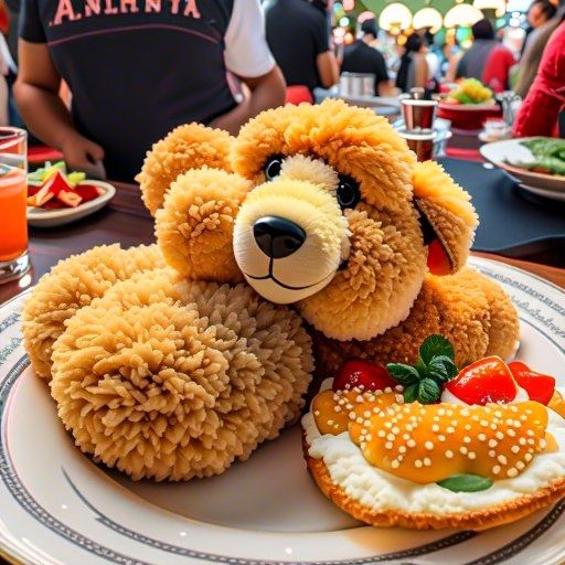 The Bear as a Fried Chicken in a dish
