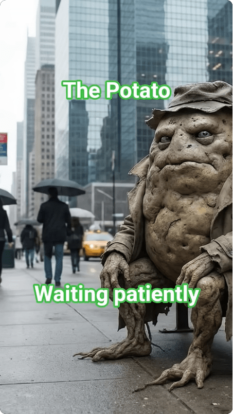 The Hardened Potato, patiently&nbsp;waiting
